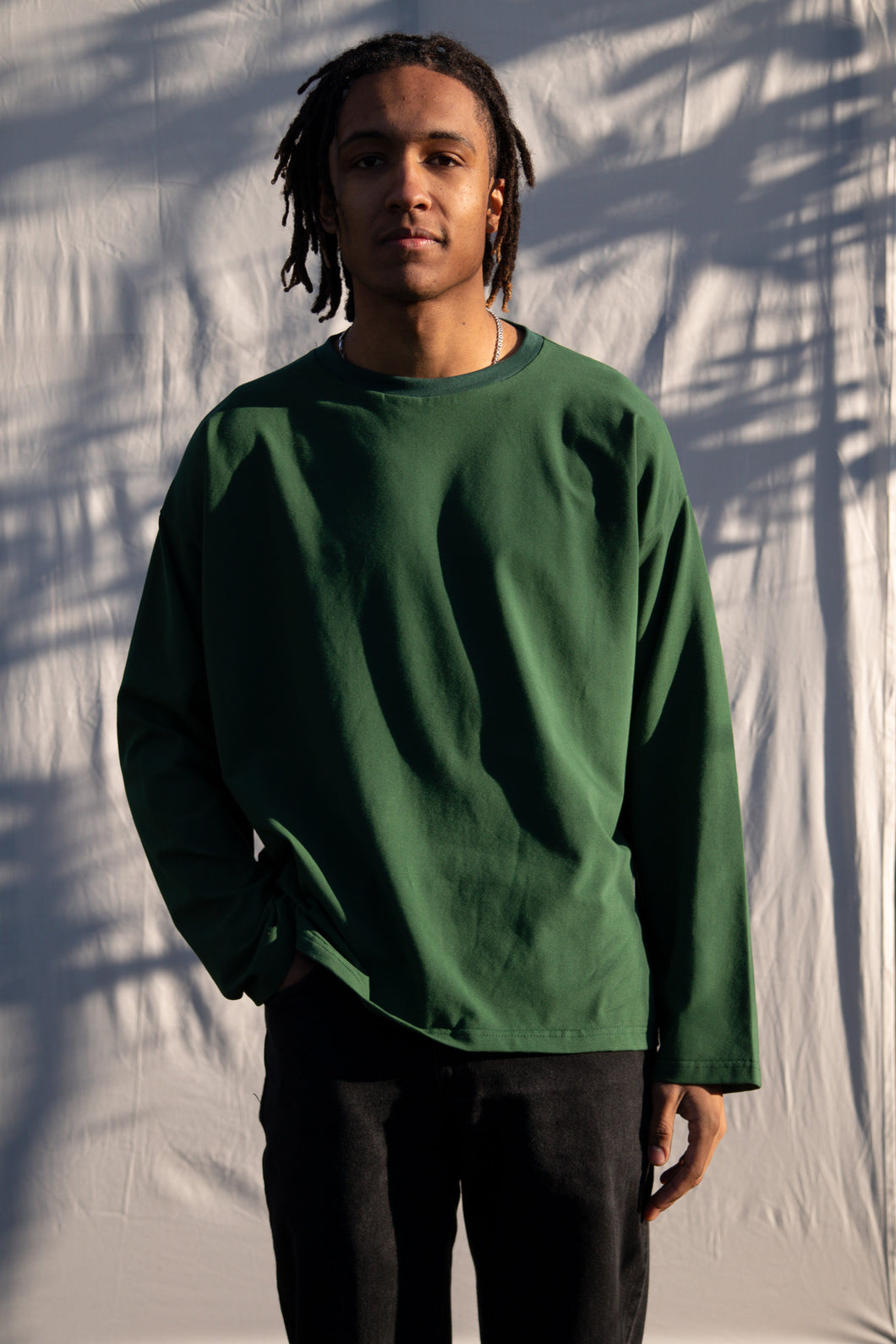 Have a great day Pine Green/White LS Tee