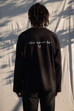 Load image into Gallery viewer, &quot;Have a great day&quot; Black/White LS Tee
